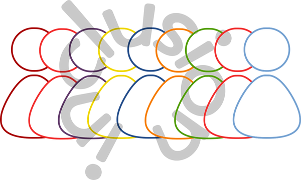 bunte Silhouetten